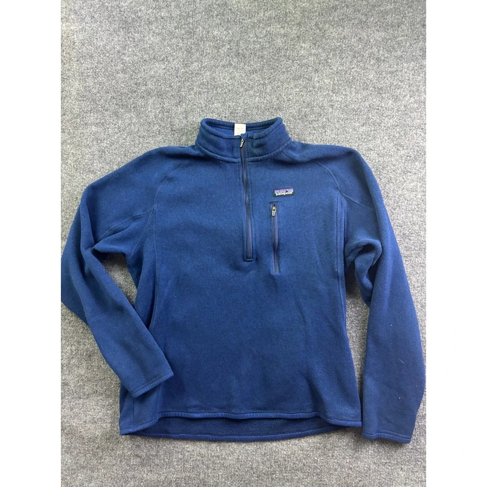 Patagonia‎ Better Sweater 1/4 Zip Fleece Mens Large Blue Pullover Jacket